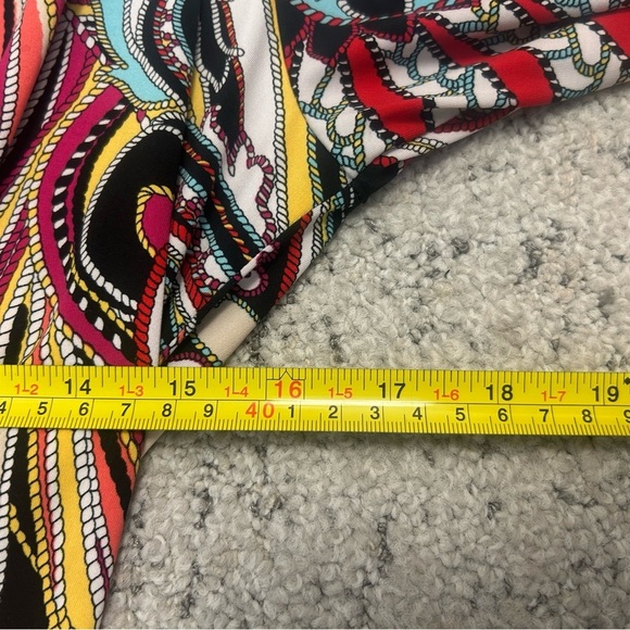 Diamond Tea M EUC tasseled hidden snap vintage robe- unbelievably bright & FAB - Picture 13 of 15